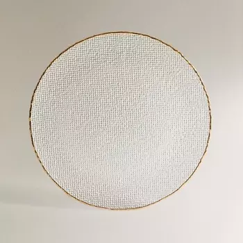 ZARA HOME Cтеклянная тарелка с золотой каймой 33 x 2 x 33