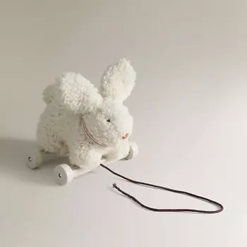 ZARA HOME Детская мягкая игрушка кролик на колесиках