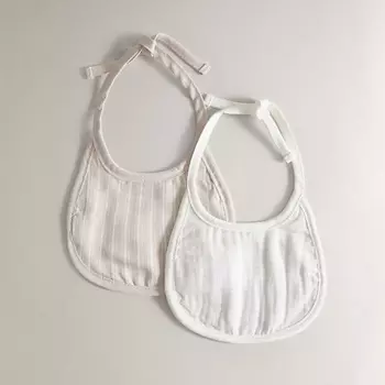 ZARA HOME Детский муслиновый нагрудник в полоску