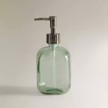 ZARA HOME Дозатор для жидкого мыла из зеленого стекла