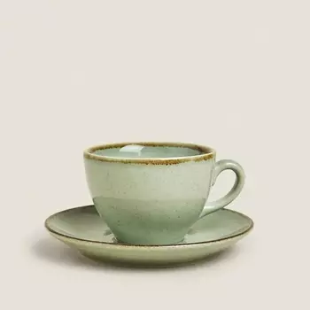 ZARA HOME Фарфоровая чашка с антикварным ободком.