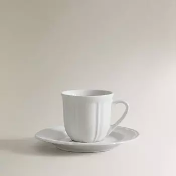 ZARA HOME Фарфоровая кофейная чашка и блюдце
