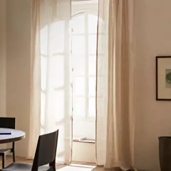 ZARA HOME Гардина из стираного льна 140 х 270
