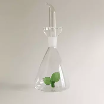 ZARA HOME Графин для масла с декором в виде листа 9 x 19.5 x 19.5