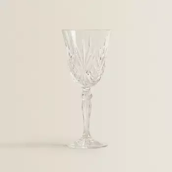 ZARA HOME Граненый хрустальный бокал для вина