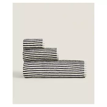 ZARA HOME Хлопчатобумажное банное полотенце с окрашенной нитью 90 x 150 см