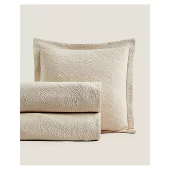 ZARA HOME Хлопчатобумажное покрывало с геометрическим рисунком 180 x 250 см