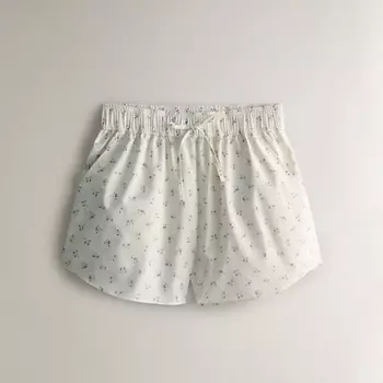 ZARA HOME Хлопчатобумажные шорты с цветочным рисунком