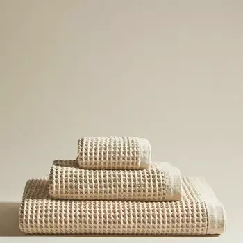 ZARA HOME Хлопковое банное полотенце вафельной вязки 90 x 150