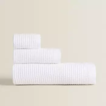 ZARA HOME Хлопковое банное полотенце вафельной вязки 50 x 90