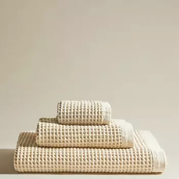 ZARA HOME Хлопковое банное полотенце вафельной вязки 30 x 50