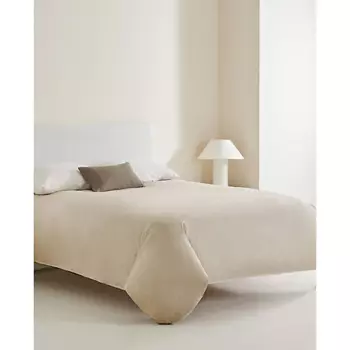 ZARA HOME Хлопковый пододеяльник в полоску 220 x 220