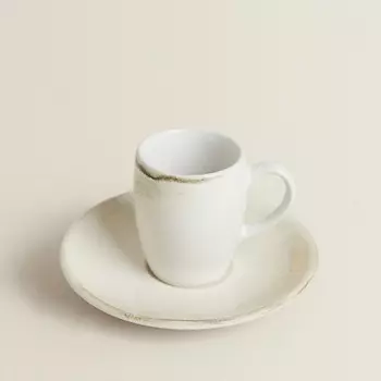 ZARA HOME Керамическая кофейная чашка и блюдце