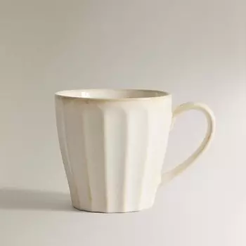 ZARA HOME Керамическая кружка с рельефным рисунком