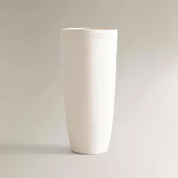 ZARA HOME Керамическая ваза с каймой