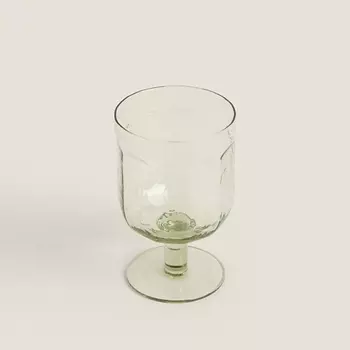 ZARA HOME Кованый бокал для вина из синего стекла