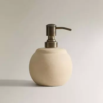 ZARA HOME Круглый дозатор для жидкого мыла из керамики