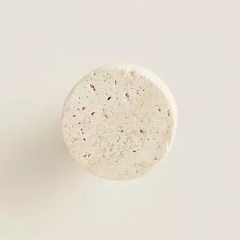 ZARA HOME Круглый крючок из мрамора бежевого цвета