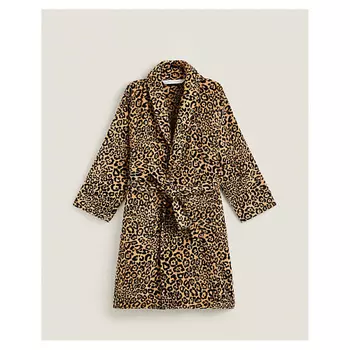 ZARA HOME Леопардовый жаккардовый халат 400 г/м2
