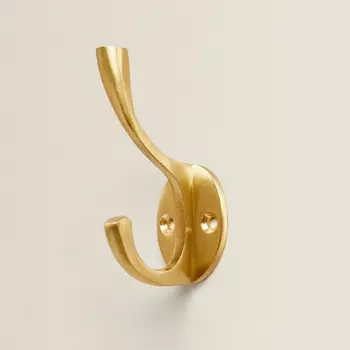 ZARA HOME Металлический настенный крючок золотистого цвета