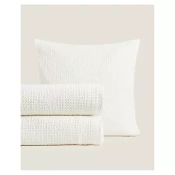 ZARA HOME Мини покрывало из хлопка с текстурой вафля 180 x 250 см