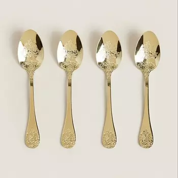 ZARA HOME Набор десертных ложек с гравировкой 4.0