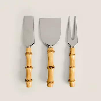 ZARA HOME Набор приборов для сыра с ручкой из бамбука