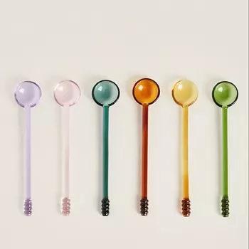 ZARA HOME Набор разноцветных ложек из боросиликатного стекла 6.0
