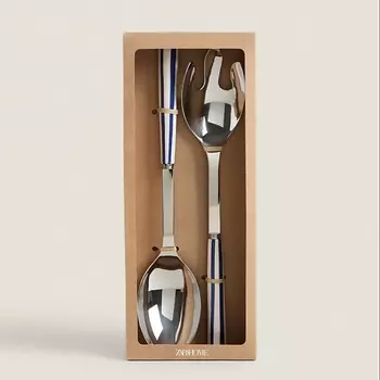 ZARA HOME Набор сервировочных приборов для салата с керамическими ручками