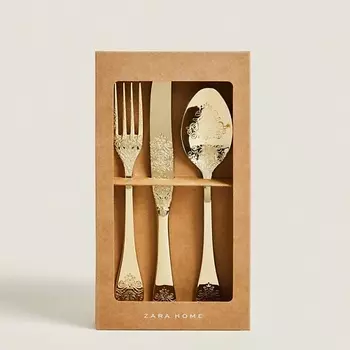 ZARA HOME Набор столовых приборов с декоративной гравировкой