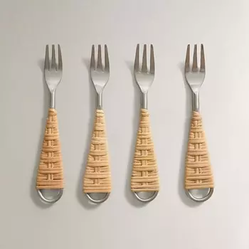 ZARA HOME Набор вилок с ротанговыми ручками 4.0