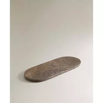 ZARA HOME Овальный поднос для ванной комнаты из серого мрамора 1.0