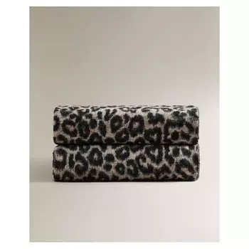 ZARA HOME Плед хлопковый с леопардовым принтом 140 x 190 см