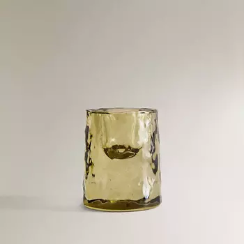 ZARA HOME Подсвечник из зеленого стекла