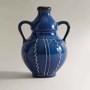 ZARA HOME Полосатый керамический графин 10 x 15 x 10.6