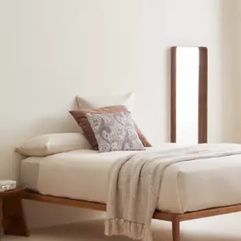 ZARA HOME Притачная простыня из хлопкового перкаля 300 нитей 150 x 200 x 30