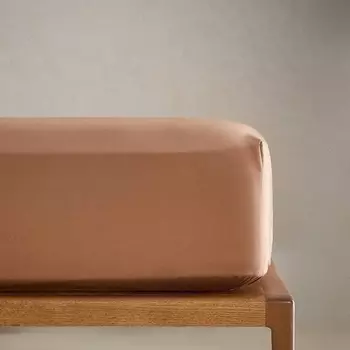 ZARA HOME Притачная простыня из хлопкового перкаля 300 нитей 150 x 200 x 30