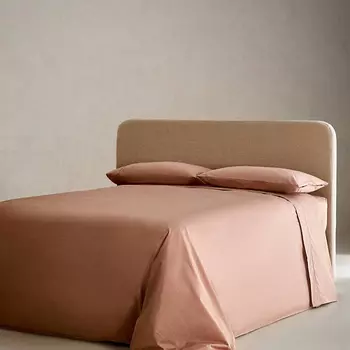 ZARA HOME Притачная простыня из хлопкового перкаля 300 нитей 180 x 200 x 40