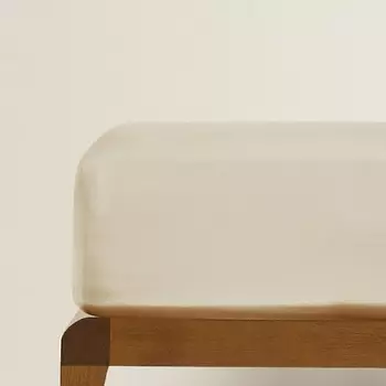 ZARA HOME Притачная простыня из хлопкового перкаля 300 нитей 105 x 200 x 40