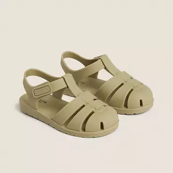 ZARA HOME Прорезиненные босоножки в клетку с ремешком на липучке