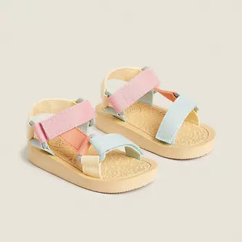 ZARA HOME Разноцветные босоножки с ремешками в техническом стиле