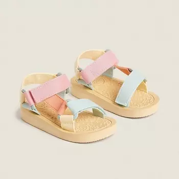 ZARA HOME Разноцветные босоножки с ремешками в техническом стиле