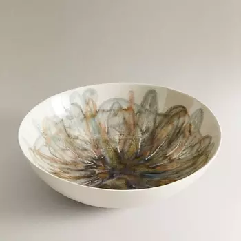 ZARA HOME Салатница из керамики с узором 30 x 8.5 x 30