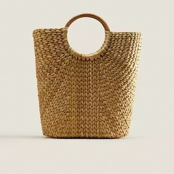 ZARA HOME Средняя сумка-тоут из ротанга