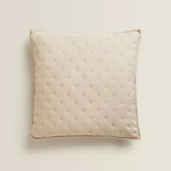 ZARA HOME Стеганый чехол на подушку в горошек 50 x 50