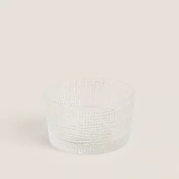 ZARA HOME Стеклянная мини-миска с рельефной деталью 10.5 x 5.8 x 10.5