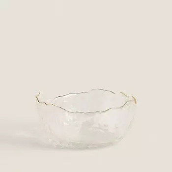 ZARA HOME Стеклянная салатница с бортиком 13 x 7 x 13