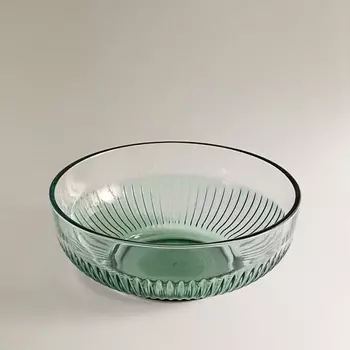 ZARA HOME Стеклянная салатница с рельефной деталью