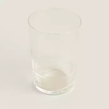 ZARA HOME Стеклянный стакан для безалкогольных напитков приподнятого дизайна