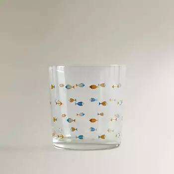 ZARA HOME Стеклянный стакан "Рыбы"